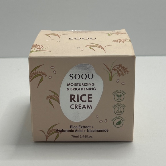 🍀 SOQU 🍀 Moisturizing & Brightening Rice Cream Beauty Skin Korea 🍀 2026 - Picture 1 of 2